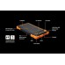 8000mAh Solar Portable Charger Powerbank with LED Flashlight - IP54 Dustproof/Shockproof/Rainproof - 180mAh high Efficiency Solar Panel
