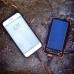 8000mAh Solar Portable Charger Powerbank with LED Flashlight - IP54 Dustproof/Shockproof/Rainproof - 180mAh high Efficiency Solar Panel