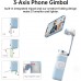 PowerVision S1 3-Axis Gimbal Stabilizer Smartphone Gimbal Portable and Foldable, Built-in Tripod Wireless Powerbank, AI Tracking of Motions and Faces, Vlogging Stabilizer (Car Mount Kit, Green)
